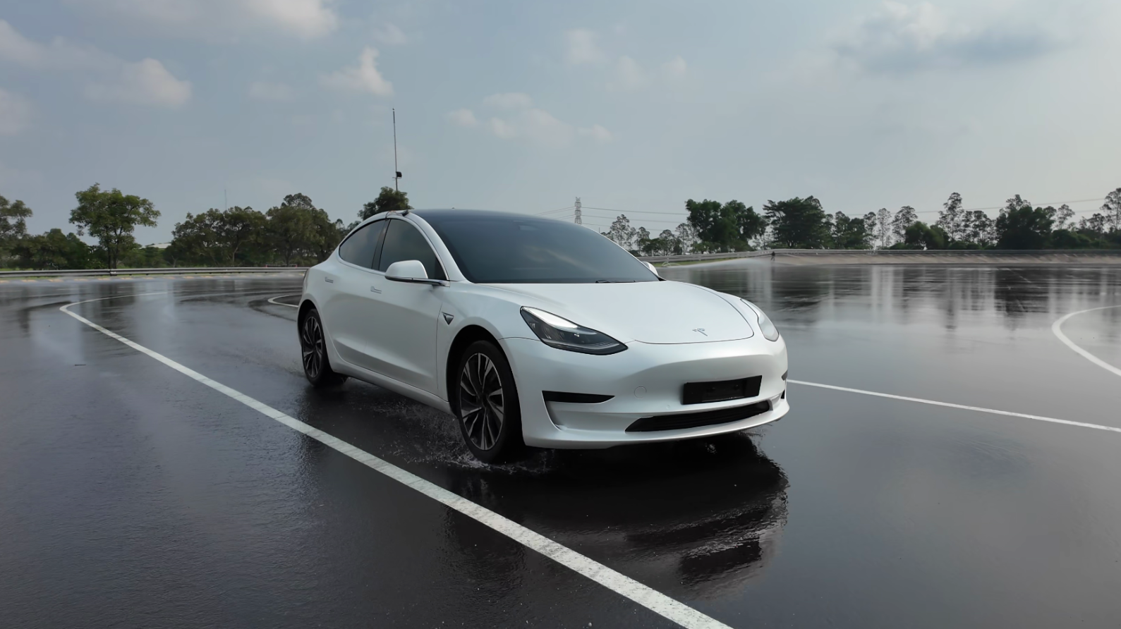 top-tire-review-tesla-ev test vehicle